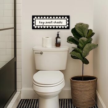 Hey Sweet Cheeks Bathroom Print, 9 of 9