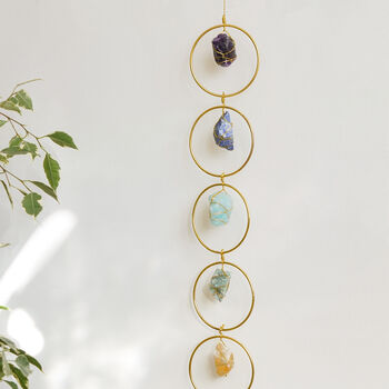 Xxl Raw Crystal Handmade Seven Chakra Wall Hanging, 3 of 3