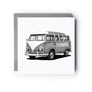 Camping Van – Hand Drawn Travel Greeting Card Illustration, 2 of 6