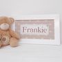 Personalised Baby Name Handpainted Framed Fabric Print, thumbnail 10 of 12