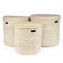 Natural Lidded Laundry Basket, thumbnail 2 of 6