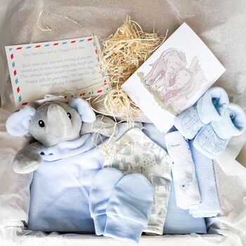 Elephant Baby Gift Green, Beige, Grey, Pink Or Blue, 9 of 9