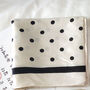 White Polka Dot Silk Square Scarf, thumbnail 2 of 5