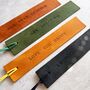 Simple Personalised Pueblo Leather Bookmark, thumbnail 1 of 3