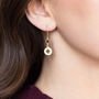 Gold Plated Starburst Birthstone Earrings, thumbnail 1 of 12