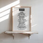 Oasis 2025 Setlist Print, thumbnail 2 of 8