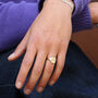 Personalised Mens 9ct Yellow Gold Square Signet Ring, thumbnail 2 of 5