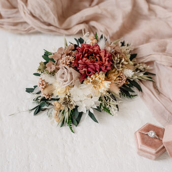 Ruby Dried Flower Bridal Wedding Headpiece, 3 of 3