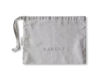 Dove Grey Linen Makeup Bag, 2 of 2