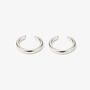 Women’s Silver Thin Ear Cuffs Set, thumbnail 2 of 4
