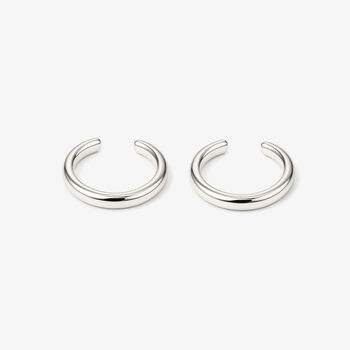 Women’s Silver Thin Ear Cuffs Set, 2 of 4