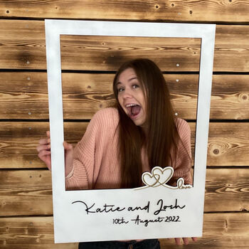Personalised Photo Booth Frame Wedding Party Celebration Selfie, 2 of 4