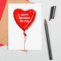 Large Size Heart Balloon Birthday Card, thumbnail 1 of 2