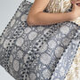 Grey Flower Cotton Quilted Shoulder Bag, thumbnail 3 of 4