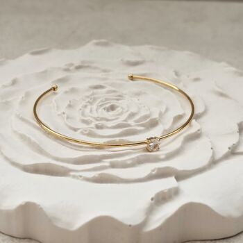 Dainty Solitaire Bangle, 5 of 7