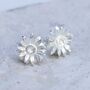 Sterling Silver Daisy Stud Earrings, thumbnail 2 of 8