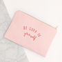 'Be Good To Yourself' Blush Pink Pouch, thumbnail 6 of 7
