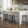 Set Of Two Tall Steel Frame Bar Kitchen Stools, thumbnail 1 of 7
