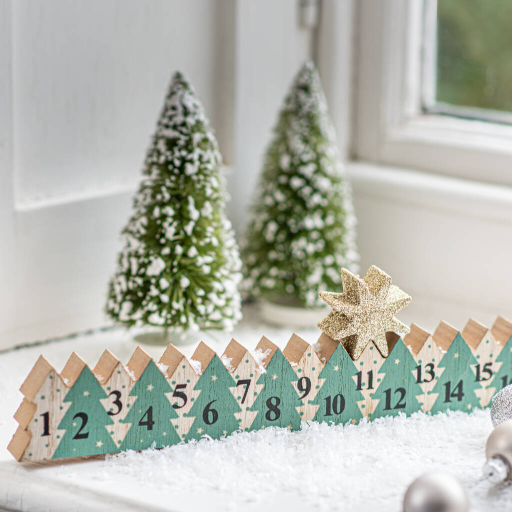 Personalised Wooden Advent With Star, 1 of 4
