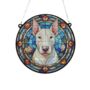 English Bull Terrier Stained Glass Effect Suncatcher, thumbnail 3 of 3