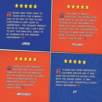 Personalised Paper Anniversary Comic Book, 2 of 11