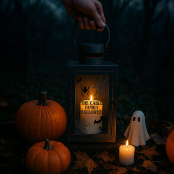 Personalised Metal Halloween Lantern, 4 of 5
