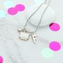 Cute Little Kitty Kids Personalised Necklace, thumbnail 1 of 2