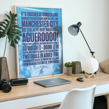 Manchester City 'Agueroooo' Football Print, 2 of 3