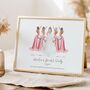 Personalised Bridesmaid Print, Gift For Bride, thumbnail 1 of 9