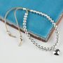 Silver Heart And Bead Friendship Bracelet, thumbnail 6 of 7
