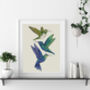 'Antique Hummingbirds Ii' Fine Art Print, thumbnail 1 of 6