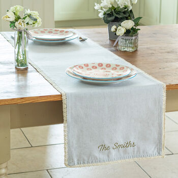 Personalised Embroidered Table Runner, 2 of 6
