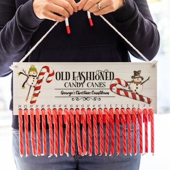 Personalised Candy Cane Countdown Advent Calendar, 4 of 5