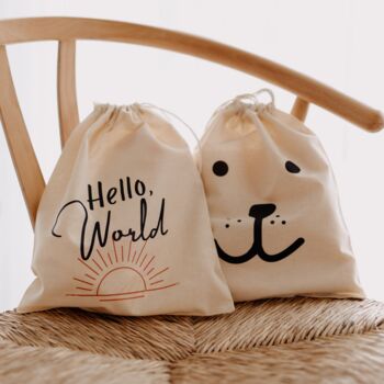 Baby Hospital Bag Organiser Hello World Baby Gift, 2 of 4