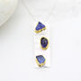 Tanzanite And Iolite Gemstone Silver Pendant, thumbnail 1 of 3