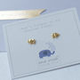 Elephant Awesome Stud Sterling Silver Earrings, thumbnail 4 of 10