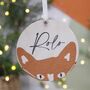 Personalised Wooden Cat Christmas Decoration, thumbnail 6 of 11