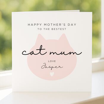 Personalised Cat Mum Mother's Day Card, 4 of 8