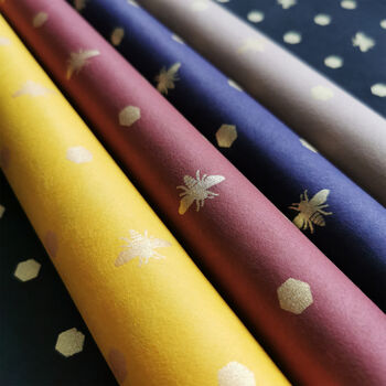 Bees Eco Friendly Mulberry Wrapping Paper, 4 of 4