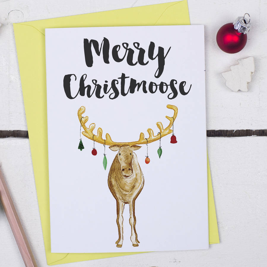 merry christmoose, funny christmas card by alexia claire ...
