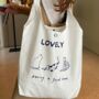 Cat Lover Gift White Canvas Tote Bags, thumbnail 3 of 8