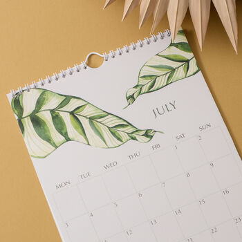 2023 Tropical Greenery Wall Calendar | A4 Calendar, 3 of 9