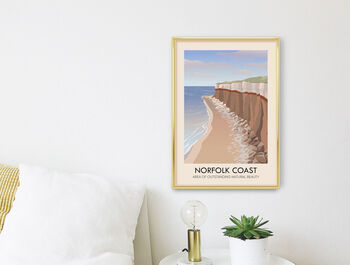 Norfolk Coast Aonb Travel Poster Art Print, 2 of 8