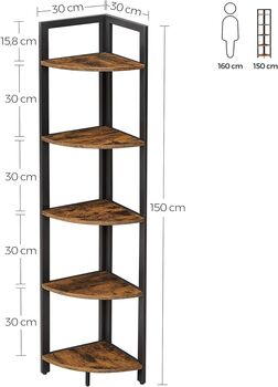 Five Tier Corner Shelf Multipurpose Storage Shelf Stand, 6 of 9