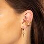 Prairie Star Charm Hoop Earrings, thumbnail 5 of 6