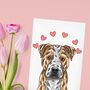 Custom Staffordshire Bull Terrier Valentine's Card, thumbnail 1 of 11