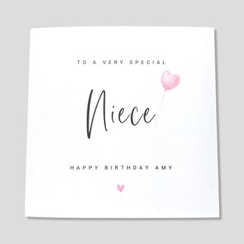 Personalised Birthday Card For Niece, 4 of 4