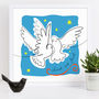 Personalised Matisse Doves Cut Out Drawing, thumbnail 5 of 6