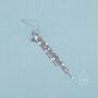 Sterling Silver Starburst Dangle Drop Hook Earrings With Sparkle Tassels, thumbnail 6 of 10