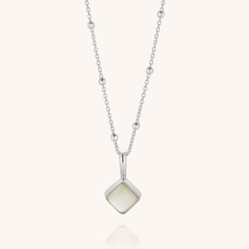 Moonstone June Birthstone Necklace Sterling Silver, 4 of 7